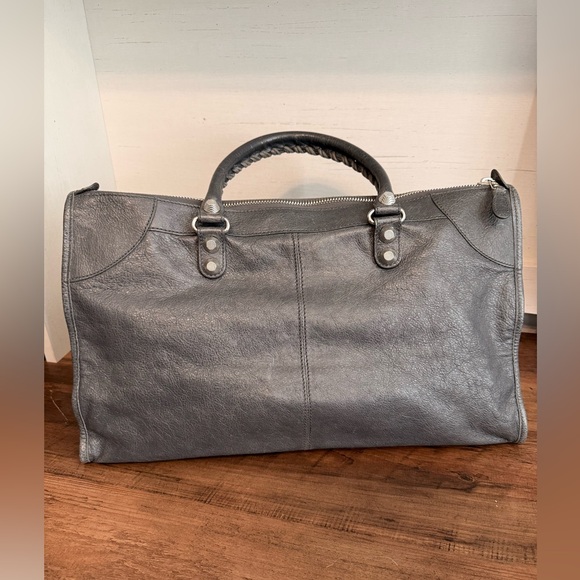 Balenciaga Agneau Giant 12 Work Anthracite/Grey Leather Handbag Purse - Picture 4 of 12